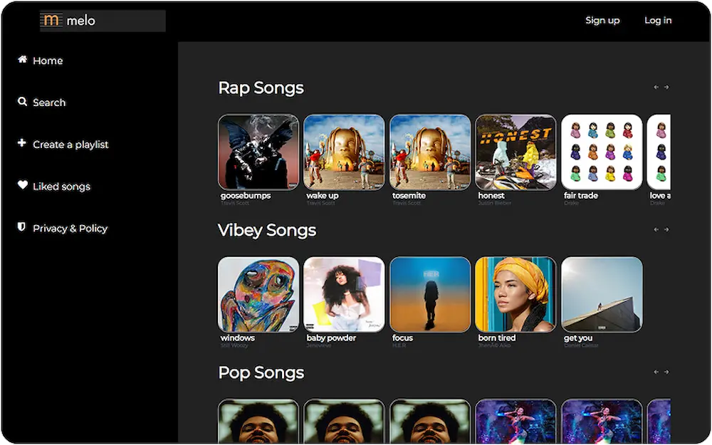 Melo Music Player project thumbnail